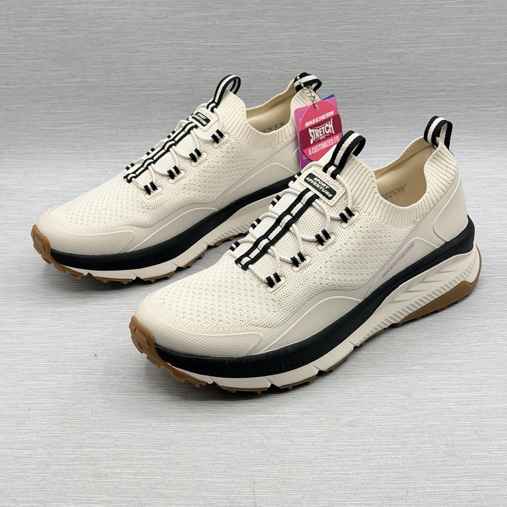 Skechers Switch Back Zenventure Women's 9 Cream Knit Sneakers Trail 180159